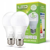 2x Żarówka LED E27 9W Czujnik Ruchu Zmierzchu Barwa CIEPŁA