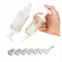 SZPRYCA CUKIERNICZA DO CIAST CIASTECZEK DEKORATOR TORTÓW DO KREMU ZESTAW