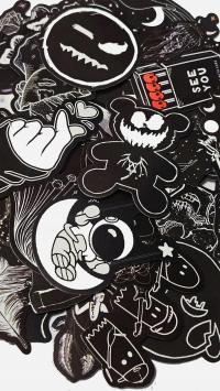 Черный микс черный стикер водонепроницаемый микс WLEPY для ноутбука бутылка для воды шлем 50шт