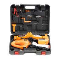 PODNOŚNIK SAMOCHODOWY LEWAREK ELEKTRYCZNY + KLUCZ UDAROWY 12V 3T + WALIZKA