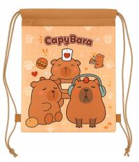Детская сумка для детского сада школы капибара для обуви тапочки шлепанцы рюкзак