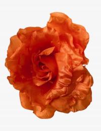 Broszka ozdobna elegancka róża kwiat do przypięcia pomarańczowa