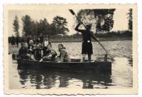760 Cieszyn Teschen Marklowice Przeprawa przez Olzę łódź 1937 rok zdjęcie