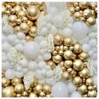 Воздушный шар гирлянда воздушные шары золото белый элегантный свадьба крещение причастие вечеринка
