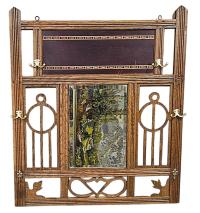 Rustykalny Wieszak Dębowy z Lustrem