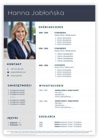 SZABLON WZÓR CV RESUME 1 strona MS WORD (docx), CANVA