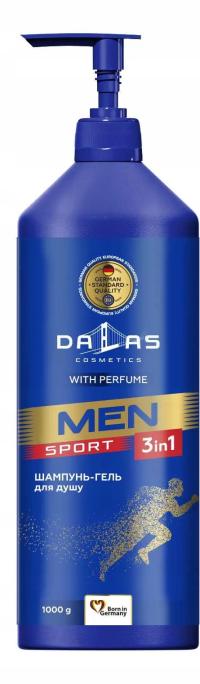 DALAS MEN гель для душа 3в1 спорт, 1 кг с насосом