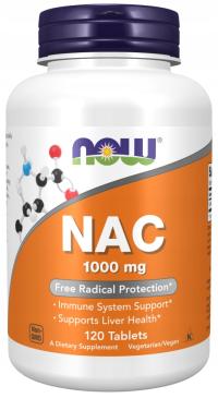 NOW Foods NAC 1000 mg 120 tabletek N-ACETYLOCYSTEINA