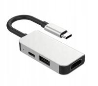 ADAPTER USB C HUB MACBOOK AIR PRO M1 M2 M3 M4 HDMI USB 3w1 STACJA DOKUJĄCA