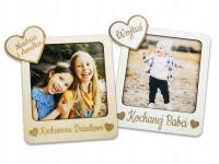 MAGNES NA LODÓWKĘ ZE ZDJĘCIEM PREZENT NA DZIEŃ BABCI I DZIADKA PAMIĄTKA