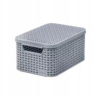 Koszyk z pokrywą jasny szary 6L CURVER STYLE S