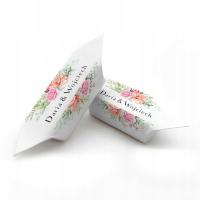 Krówki Personalizowane na Ślub Wesele 1kg - Kwiatowe wzory do wyboru