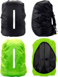 2 x POKROWIEC PRZECIWDESZCZOWY NA PLECAK TURYSTYCZNY X2 CZARNY ZIELONY 30 -