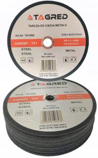 10X тонкий стальной режущий диск RBF 230X1, 8