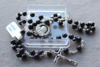 RÓŻANIEC KOMUNIJNY Z KAMIENI NATURALNYCH NOC KAIRU DLA CHŁOPCA