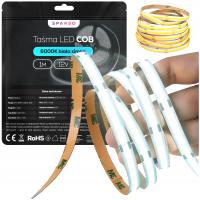 Taśma LED COB NEON 1m 12V 6000K BIAŁA ZIMNA 320LED/m bezpunktowa NA METRY