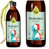 Olej dla seniora Nierafinowany Omega 3 i 6 Witamina D3 500 ml Olini