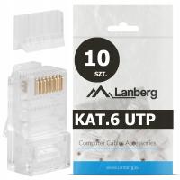 Wtyk RJ45 8P8C UTP Kat. 6 z prowadnicą 10 szt.