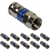 Wtyk F 6 złącze kompresyjne na przewód RG-6 Master PCT 10 sztuk