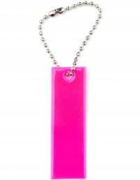 ODBLASKOWA ZAWIESZKA Z ŁAŃCUSZKIEM PRZYWIESZKA ODBLASK BRELOK PASEK RÓŻOWY