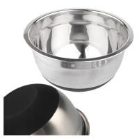 Miska Metalowa Kuchenna z Podstawą Antypoślizgową Silikonową 24 cm 3,5L