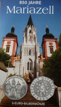 5 евро Австрия 2007 святилище в MARIAZELL монетный двор