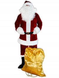 ZŁOTY DUŻY SATYNOWY WOREK MIKOŁAJA NA PREZENTY 100cm XXL ŚWIĘTA