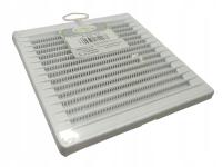 Kratka wentylacyjna skośna z siatka airRoxy 02-246 biała 17x17 FI 100