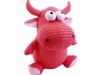 MASKOTKA KROWA CZERWONA PLUSZAK PRZYTULANKA ZABAWKA DLA DZIECI MIĘKKA