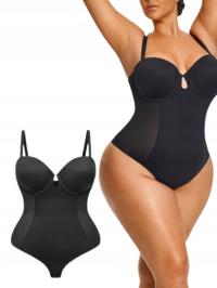 SHEIN CZARNY GORSET MODELUJĄCY Z REGULOWANYMI RAMIĄCZKAMI 46 1KB