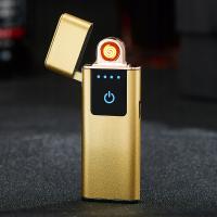 USB электрическая мужская золотая зажигалка