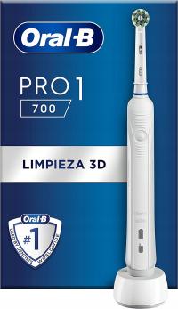 ORAL-B PRO 1 700 Szczoteczka elektryczna biała OPAKOWANIE OTWARTE