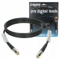 2× KLOTZ Kabel Przewód Coaxial Audio 2xRCA Cinch wtyk/wtyk 3m