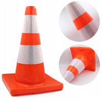 PACHOŁEK DROGOWY SŁUPEK OSTRZEGAWCZY ODBLASKI 45CM NAUKA JAZDY