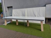 Конференц-стол белый с Mediaport 350 X100 твердая древесина