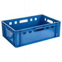 Евро коробка E2 контейнер 600x400x200mm синий пластиковый ящик для хранения