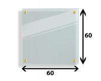 Panel szklany hartowany 60x60 PRZEZROCZYSTY 4mm ZŁOTE PINY