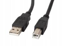 Kabel USB Lanberg USB-A - USB-B 3 m czarny (CA-USBA-10CC-0030-BK)