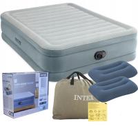 Intex 64824ND Łóżko Dmuchany Materac 152x203x46cm Wbudowana Pompka Poduszki