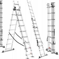 Алюминиевая лестница 3кс9 градусов многофункциональная универсальная 150кг 6.6 м сильная