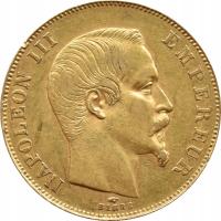 Francja, Napoleon III, 50 franków 1857 A, mennica Paryż