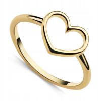 Золотое кольцо с сердцем любовь 333 8K R. 10-21 злотый