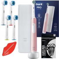 Szczoteczka Elektryczna do Zębów Oral-B Pro Series 1 Różowa z Etui + 3 inne produkty