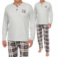 PIŻAMA MĘSKA DŁUGI RĘKAW DŁUGIE SPODNIE KOŃCÓWKA SERII WYPRZEDAŻ XXL