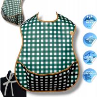 Wielorazowy śliniak dla dorosłych – kieszeń 3D, łatwe wiązanie