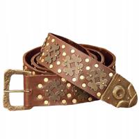 УКРАШЕННОЕ ŚREDNIOWIECZN ДЛИННЫЙ КОЖАНЫЙ РЕМЕНЬ WS200672