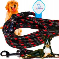 Smycz dla psa treningowa lina średnica mm karabinek do 220 kg