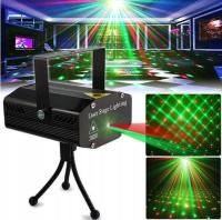 Лазерный диско-проектор, диско-проектор, 3D лампа, диско-стробоскоп, вечерние