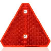 Светоотражающий треугольник предупреждающий красный Усик для прицепа полуприцепа эвакуатора