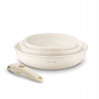 Набор сковородок индукции съемные ручки Starke Pro Compacti Cream 20/24/28